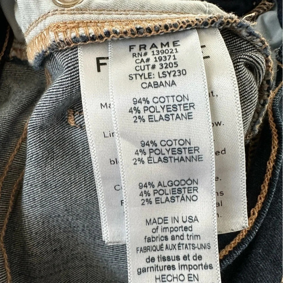 Frame Denim Womens 28/6 Le Sylvie Slender Straight Jeans Stretch Dark LSY230 - Picture 8 of 10